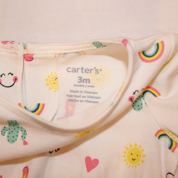 Girls white top/ size 3m by carters - Picture 3 of 5